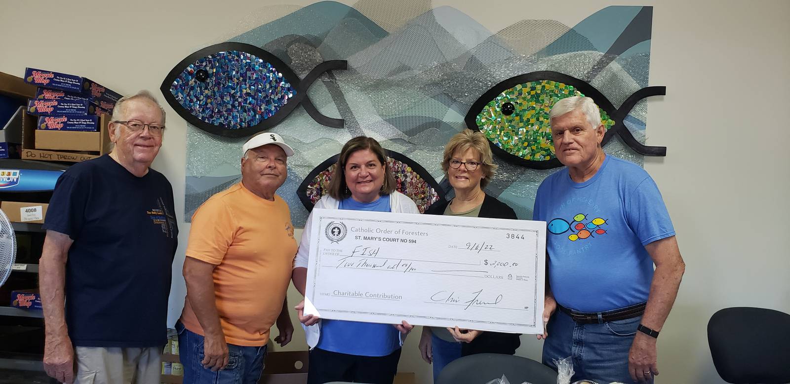 McHenry Catholic Order of Foresters donates 2,000 to food pantry