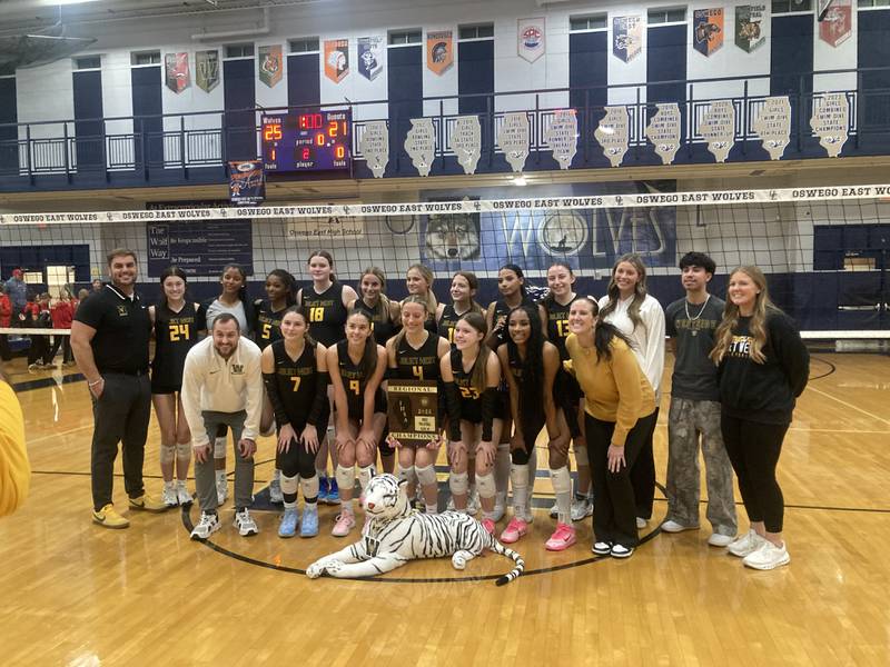 The Joliet West girls volleyball team.