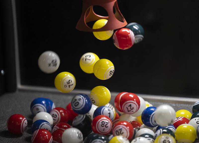 BINGO balls flitter around in the machine Thursday, Nov. 21, 2024, in Rock Falls.