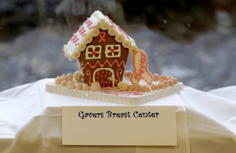 One of the over 30 gingerbread house made by different departments at Northwestern Medicine McHenry Hospital on display in the hospital’s cafeteria on Thursday, Dec. 22, 2022.