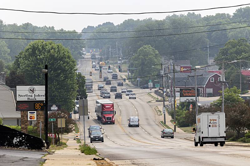 A haze from the Canadian wildfires is seen in Dixon and other parts of the Sauk Valley Thursday, June 15, 2023.