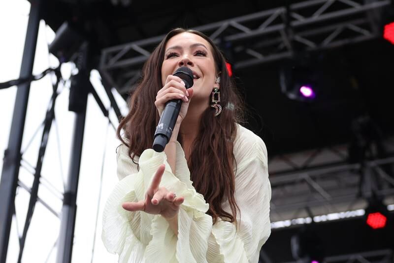 Tae Dye of Maddie & Tae performs on day 2 of the Taste of Joliet. Saturday, June 25, 2022 in Joliet.