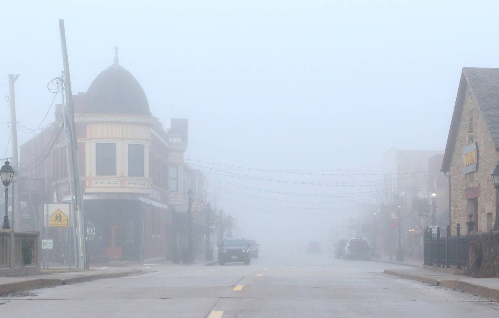 Photos Unusual warm temperatures bring dense fog to the Illinois
