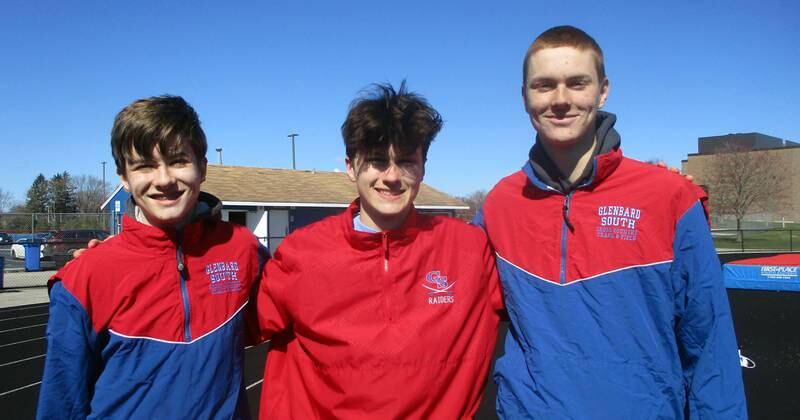 Glenbard South's Tim Jochum, Jaden Frederick and Tom Jochum are key members of a Raiders' team aiming for top 10 in the state this spring.