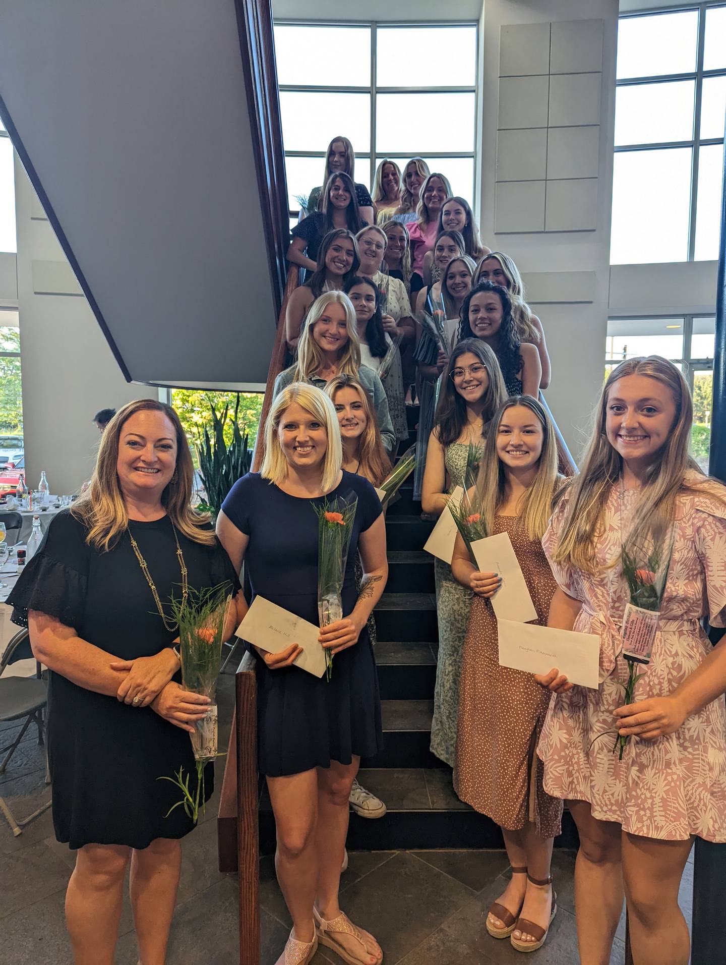 The Lincoln-way Area Business Women's Organization hosted a celebration dinner on Tuesday, June 21, 2022, at Gatto's in New Lenox to honor the recipients of the 2022 scholarships. Each young woman was awarded a $1,000 scholarship.