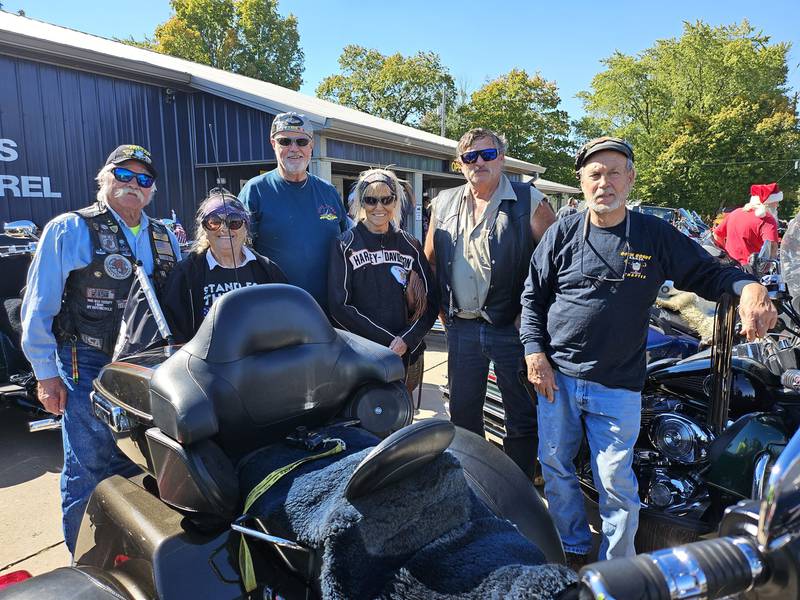 Pictured are Open Roads ABATE members who participated with this event at Blue Collar Bikes Toy Run for children in La Salle, Bureau and Putnam counties: Cliff Oleson, Sally Kolb, Bob and Cherie Mauer, Bruce Littlebrant and Bill Kolb.
