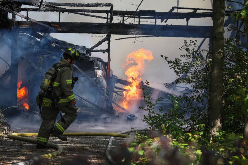 A fire in unincorporated Crystal Lake left a home uninhabitable on Thursday, Sept. 22, 2022.