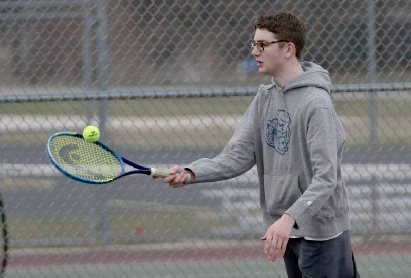 St. Bede's plays tennis at the L-P Athletic Complex on Monday, April 3, 2023 in La Salle.