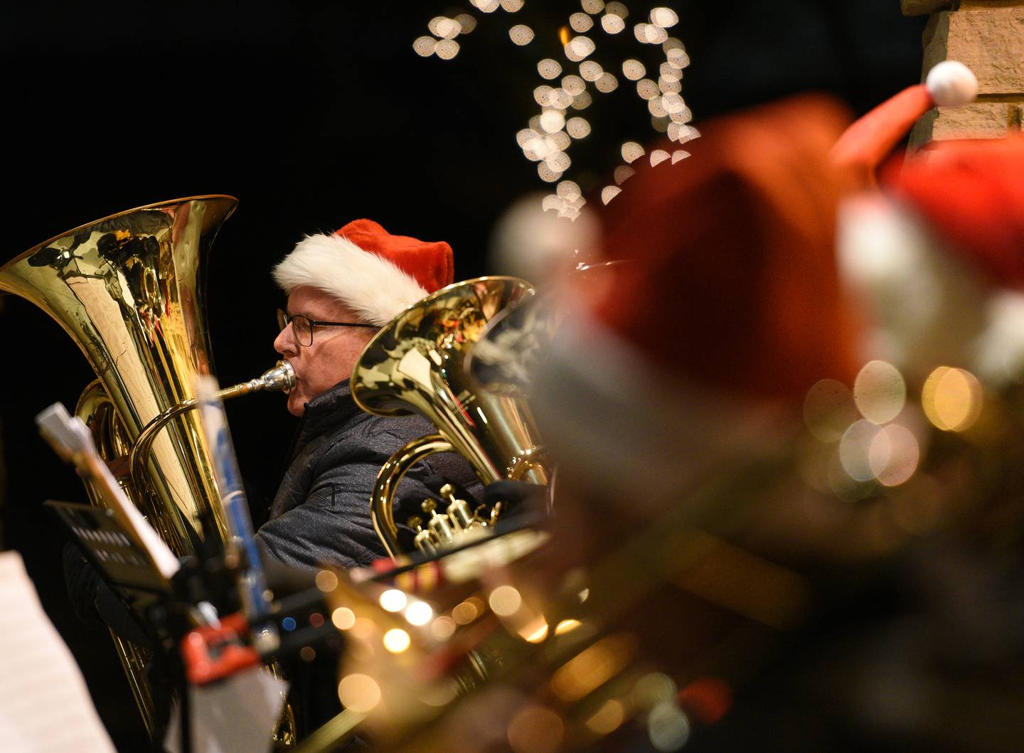 Jerry Thomas and the Batavia Community Band play during the Batavia Celebration of Lights Festival Sunday, Nov. 27, 2022.