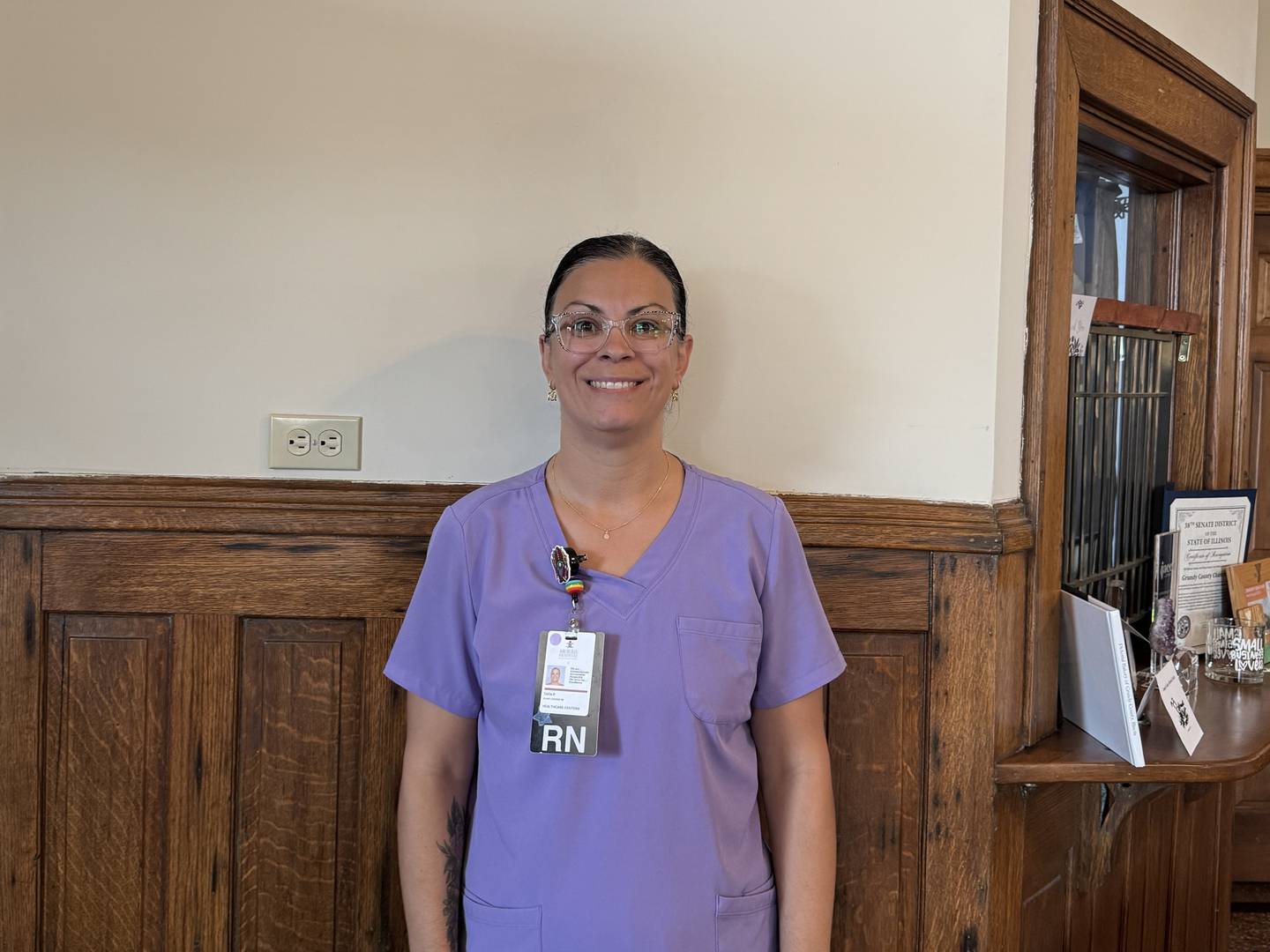 Tara Phelps, a registered nurse with Morris Hospital who served in the Army as a medic.