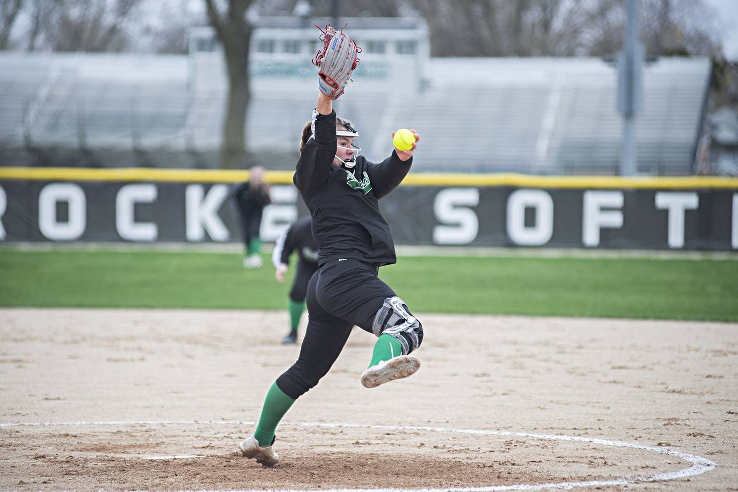 Rock Falls’ Katie Thatcher goes through her windup against North Boone Monday, April 25, 2022.