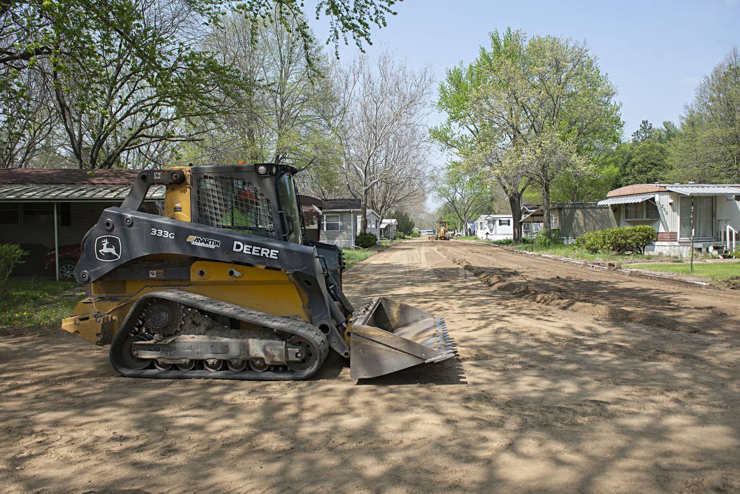 One of the first acts of renovation was started this week with the repaving of the roads in the park.