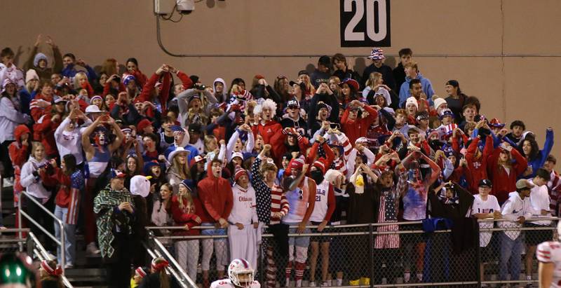 Ottawa super fans cheer on the Pirates as they play the Cavaliers on Friday, Oct. 6, 2023 at Howard Fellows Stadium.