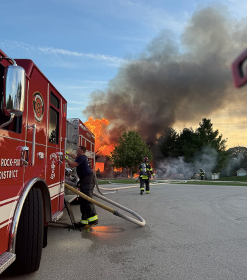 The Little Rock-Fox Fire Protection District responded to a house fire on Polo Club Drive in unincorporated Kendall County on Sept. 30, 2025.