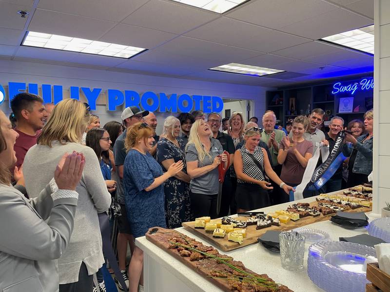 Fully Promoted celebrated the opening of its new location at 3714 Illinois Ave. in St. Charles with a ribbon-cutting ceremony alongside the Geneva, St. Charles and Batavia chambers of commerce on August 18, 2023