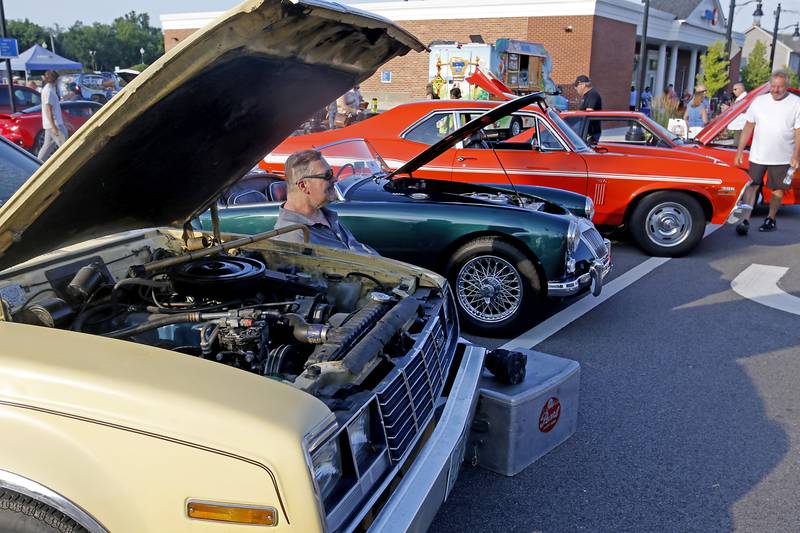 Don Nolde shows his 1978 AMC Concord on Wednesday July 10, 2024, during the Cary Cruise Night. The weekly car show hosted by the Cary-Grove Area Chamber of Commerce draws about 125 cars and trucks each week. The event runs weekly on Wednesday through the end of August.