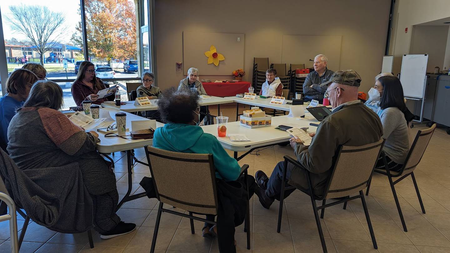 The Joliet Public Library Book Group celebrated its 25th anniversary on Tuesday with bakery from the Book and Bean Café at the Black Road branch, where book group meets. The book group offers monthly meetings in the morning and in the evening.