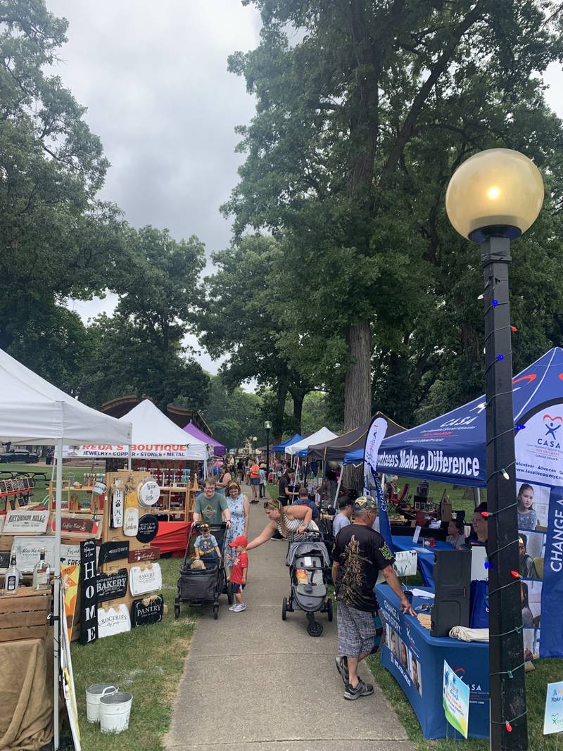 Families and residents showed up to see the variety of tents set up at Liberty Fest in Streator on June 29, 2024. (Bill Freskos)