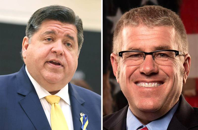 Illinois Governor candidates JB Pritzker (left) and Darren Bailey (right).
