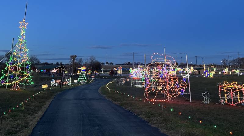 A view of the Celebration of Lights display on Monday, Nov. 10, 2025 at Rotary Park in La Salle.