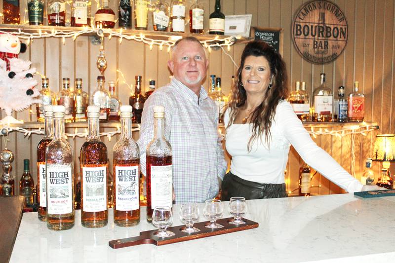 Sugarbakers Cocktail Lounge owner Duane Canon and manager Becky Ozburn serve plenty of unique tastes of bourbon, wine, martinis and cocktails in downtown Lena.