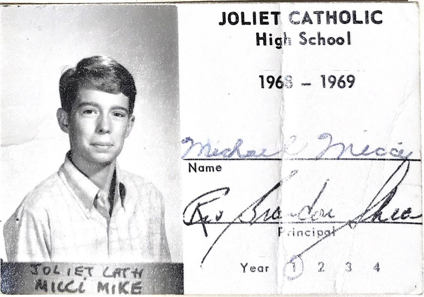 Michael Micci was the former Catholic High’s salutatorian in 1972.