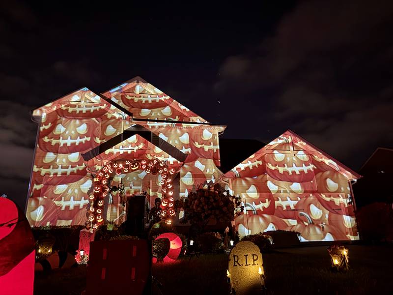 The Welter Family House in Yorkville has delighted community members over the past five years with themed Halloween projection shows synchronized to music.