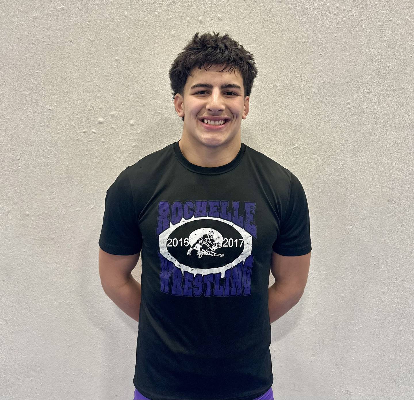 Rochelle's Roman Villalobos won both of his matches during the team's triangular meet with Dixon and Burlington Central on Tuesday night.