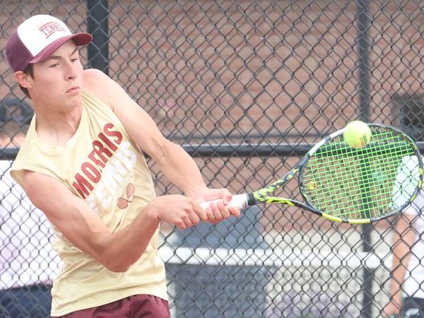 Morris’s Connor Barth wins third straight Class 1A singles tennis sectional championship