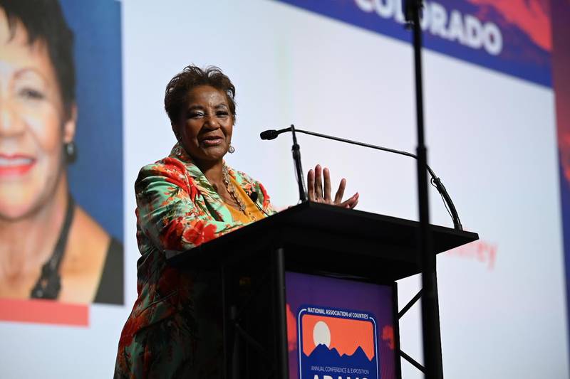 Denise Winfrey was sworn in as president on Moday, July 24, 2022, at NACo’s 87th Annual Conference in Adams County, Colorado.
