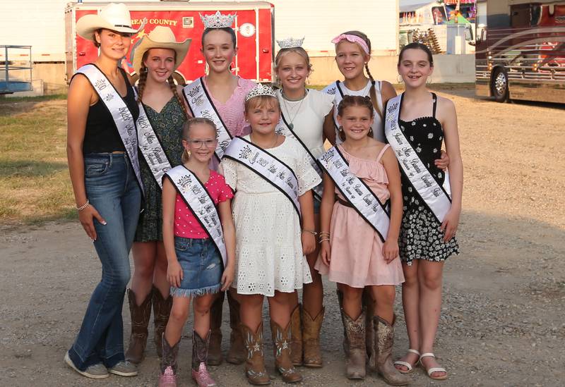 The Bureau County Fair royalty poses for a photo on Thursday, Aug. 24, 2023 at the Bureau County Fair in Princeton.