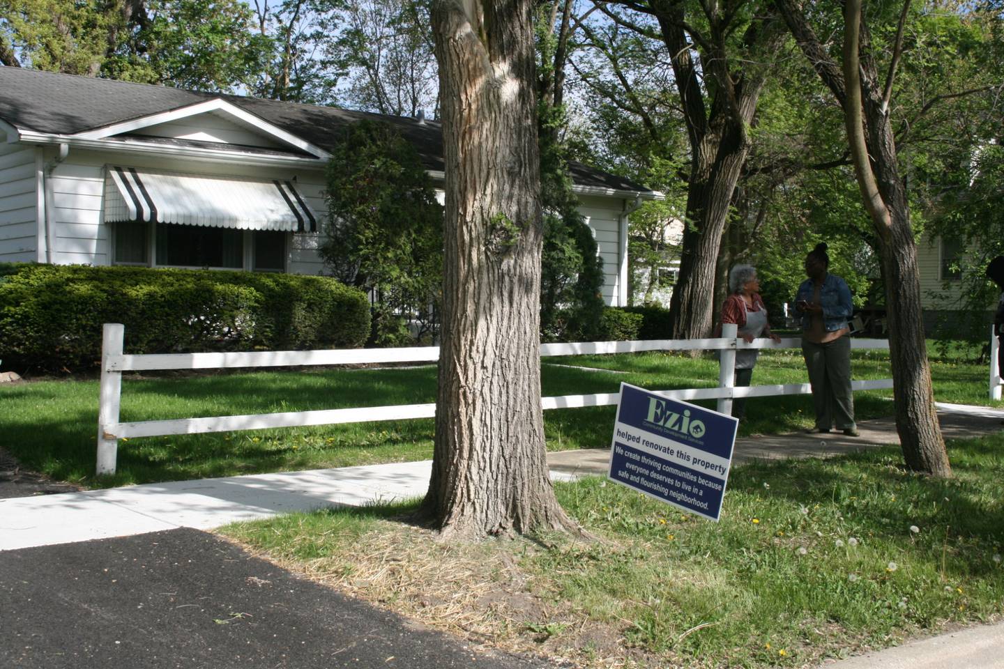 Ezio Community Development Services' Home Remodel and Repair Grant paid for replacement of the city sidewalk at Cheryl Foster's home in Joliet's Manningdale neighborhood.