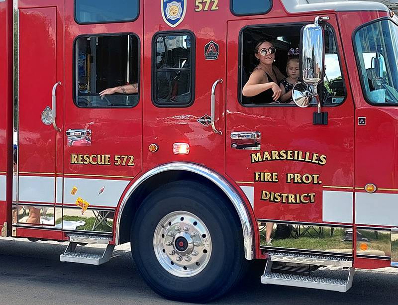 The Marseilles Fire Protection District participates in the Fun Days parade Sunday, July 9, 2023.