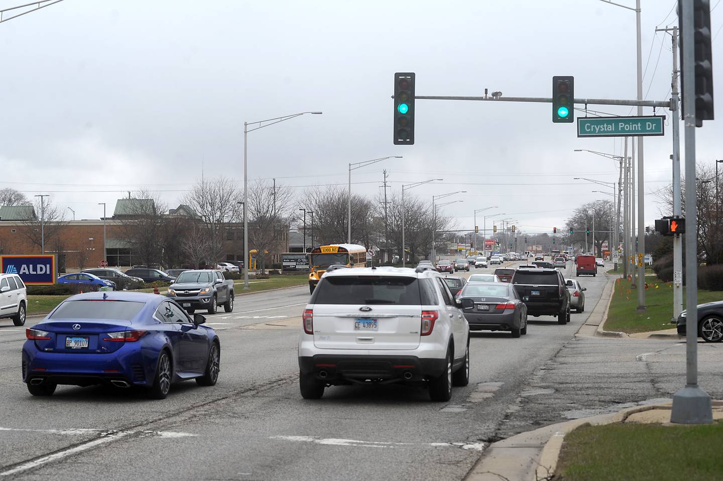 Traffic on U.S. Route 14 on Thursday, April 7, 2022, the  Illinois Department of Transportation plans to begin reconstruction this month on U.S. Route 14 between Pingree Road and Crystal Lake Avenue. The work includes upgrading the existing intersection curb ramps to bring them into compliance with Americans with the Disabilities Act, as well as removing and replacing 1.75 inches of pavement. The cost will project is about $3.5 million, to be paid for by the state.