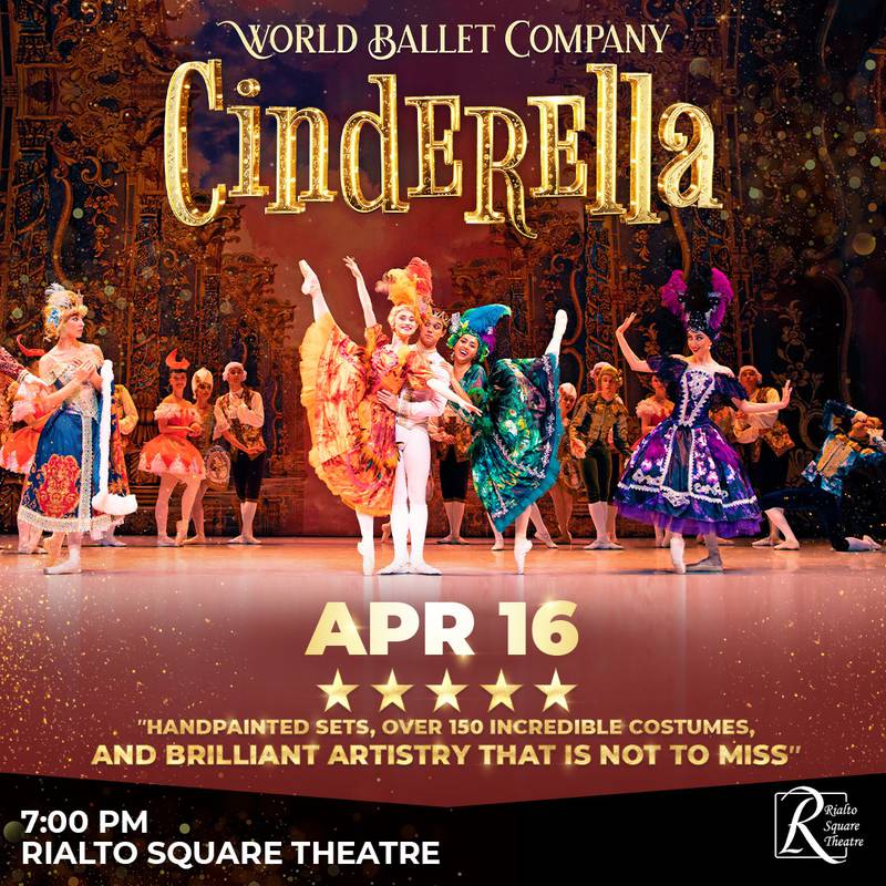 World Ballet Company will present “Cinderella” at the Rialto Square Theatre in downtown Joliet Thursday, April 16.