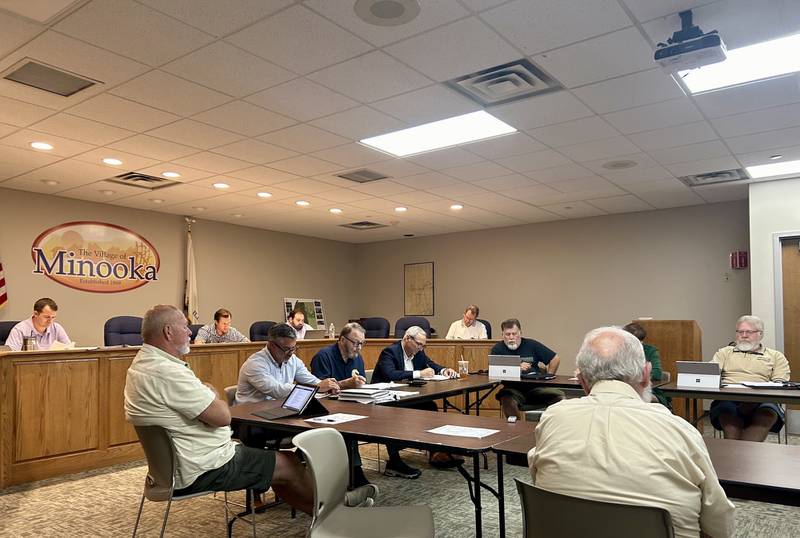 The Minooka Village Trustees met Wednesday night for the July Committee of the Whole meeting.