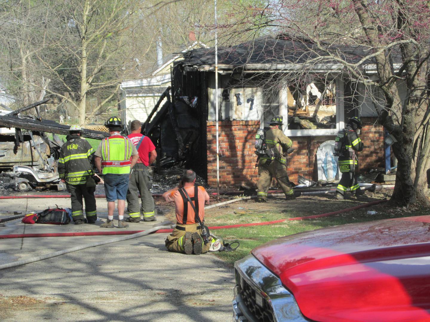 Firefighters from several different departments responded to a house fire on the 400 block of South Division Street in Granville.