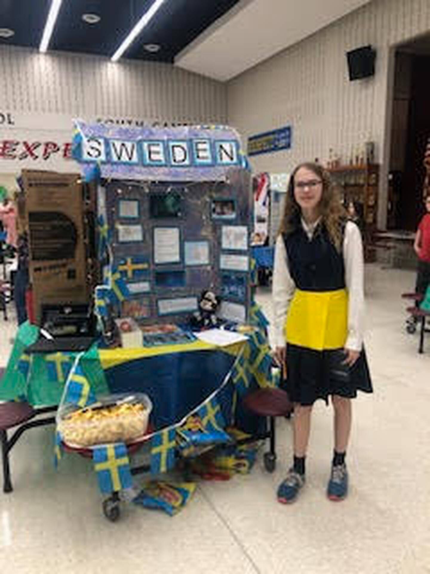 From perogies and churros to kringla and schnitzel, Seneca Grade School geography teacher Julie Yunker’s class had a plethora of treats for sampling at their geography fair. More than 50 countries were represented by students excited to share the customs and cultures of their selected countries.