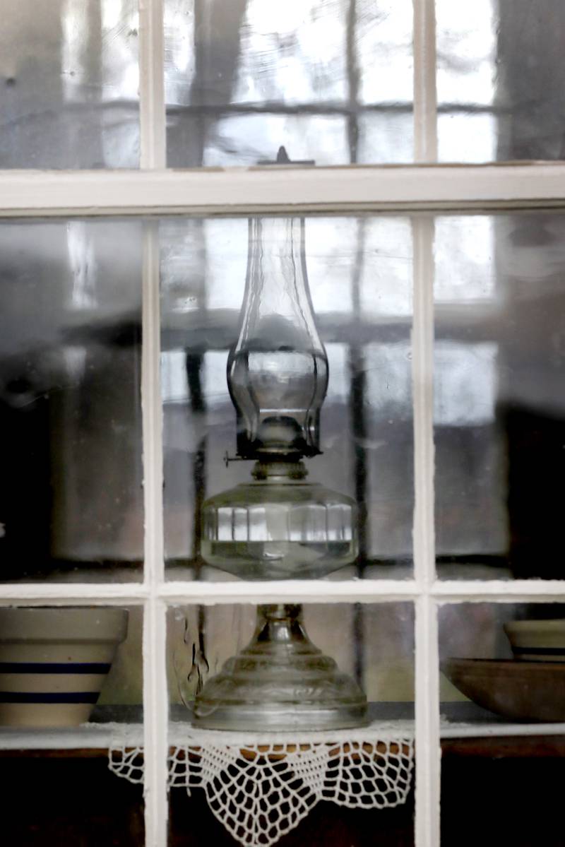 A oil lamp inside the McHenry County Conservation District's Powers-Walker House on Wednesday, Nov. 20, 2024, near Ringwood. According to unofficial election results, voters approved the McHenry County Conservation District’s referendum seeking to increase property taxes.