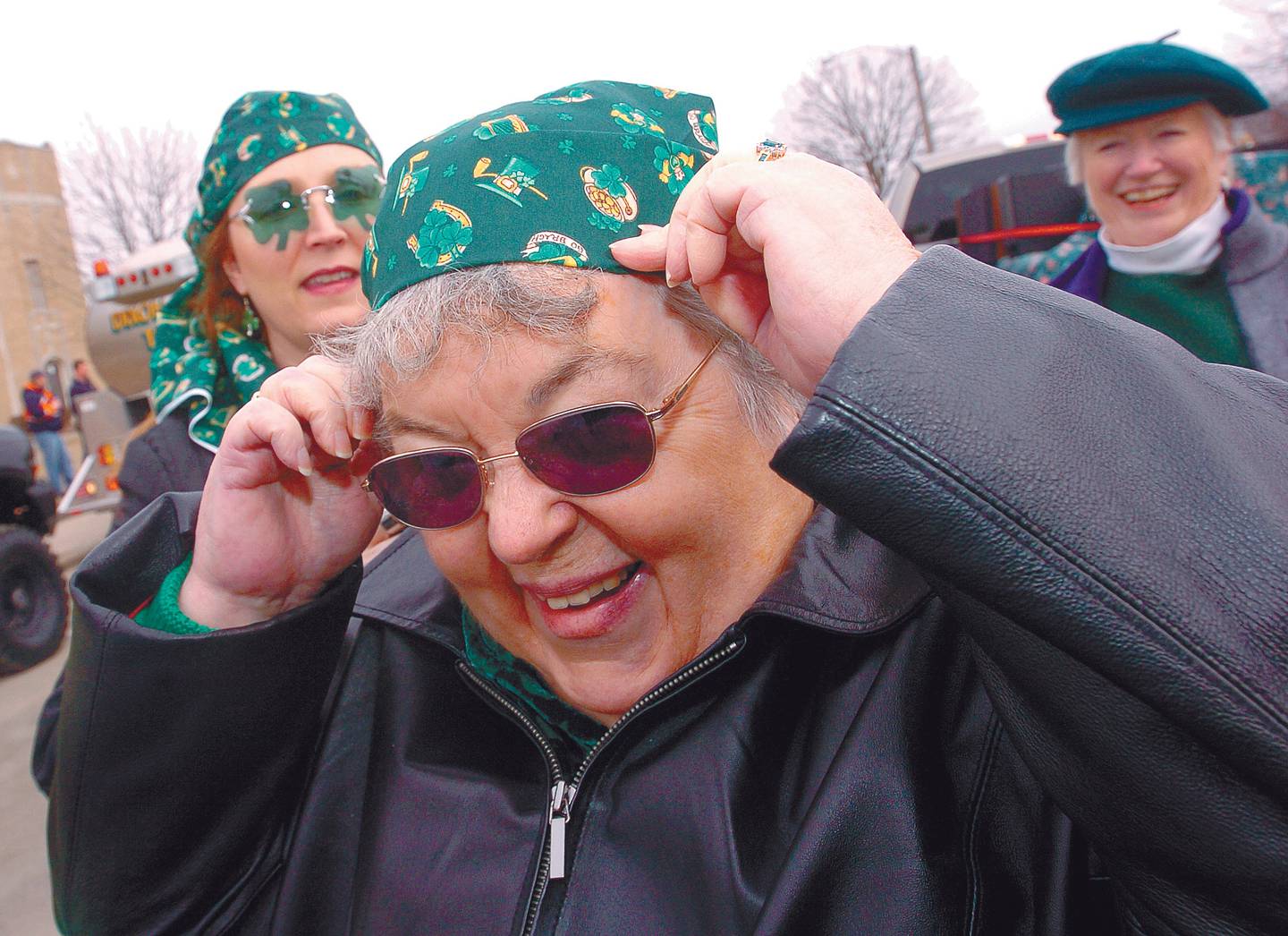 2008 File: Matriarch of the Lahey Clan, Anne Lahey, dons her colors at the start of the St. Patrick's Day parade in Dixon.