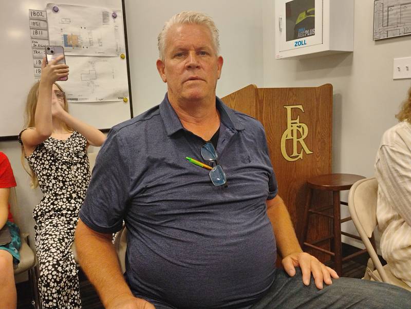John Karr, former trustee on the Fox River and Countryside Fire Protection District criticized a current board member at the Thursday, July 10, 2025 meeting.