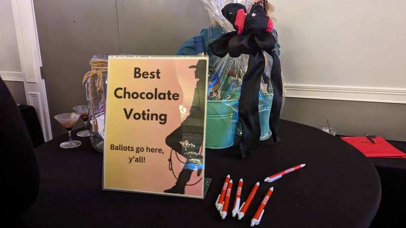 Attendees at the Shorewood HUGS annual chocolate ball fundraiser on Saturday, Feb. 3, 2024, at the  Posh Banquets & Event Center in Joliet had the opportunity to vote for their favorite chocolate sponsor. The fundraiser's theme this year was "Nashville Nights."