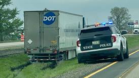 Traffic alert: Interstate 80 eastbound lane shut down near Peru for semi in median