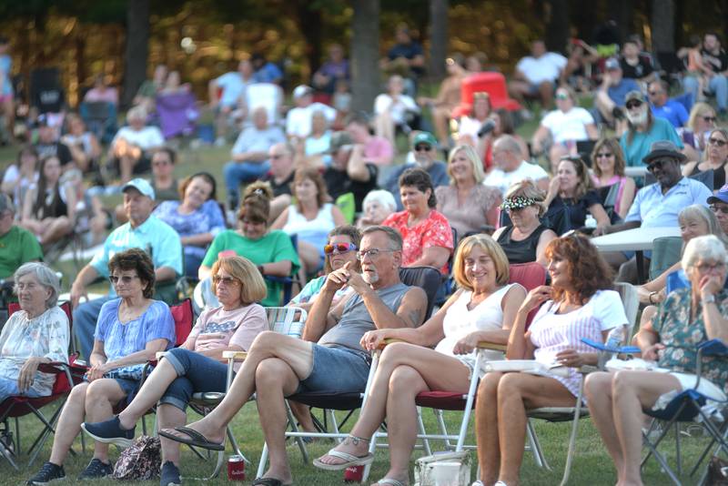 About 700 people came to hear The 80s Hit List band, sponsored by Coilcraft, at the Oregon Park District's Concert in the Park on Tuesday, July 1, 2025 at Oregon Park West.