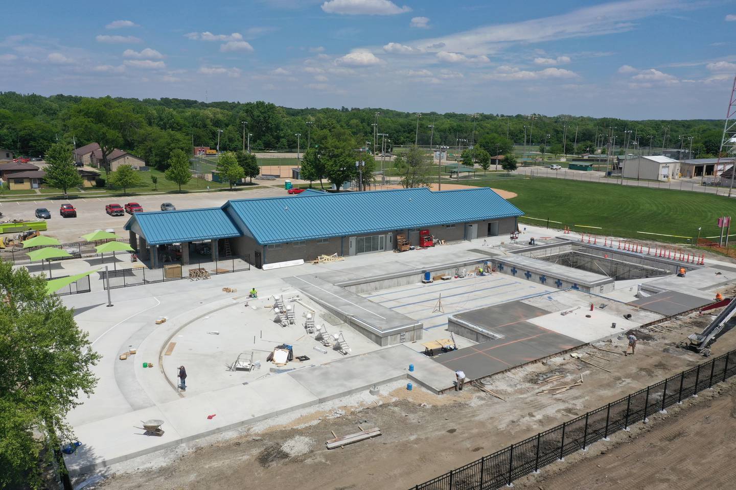 An aerial view of Riordan Pool on Tuesday, May 30, 2023 in Ottawa.