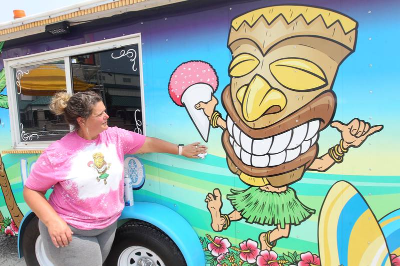 Marni Ide, of Burlington, Wis, works on cleaning her Loco Sno food trailer before the start of the Lake County Fair on Tuesday, July 25th at the Lake County Fairgrounds in Grayslake. Fairgoers can get shaved ice and flavored lemonade at the trailer.The fair runs from July 26th-30th.
Image by Candace H. Johnson for Shaw Local News Network