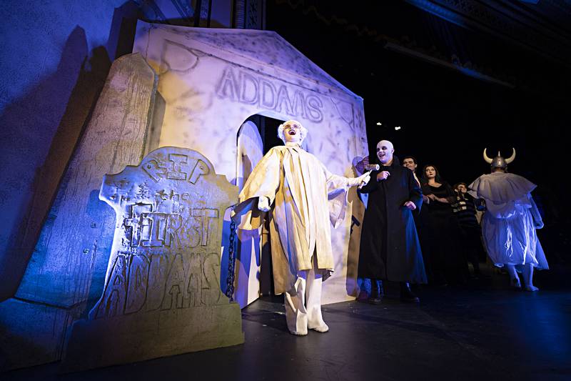 Dixon High School rehearses “Addams Family School Edition Thursday, April 13, 2023 at the James A. Wiltz Auditorium. Show times will be Friday and Saturday at 7pm and Sunday at 2pm.