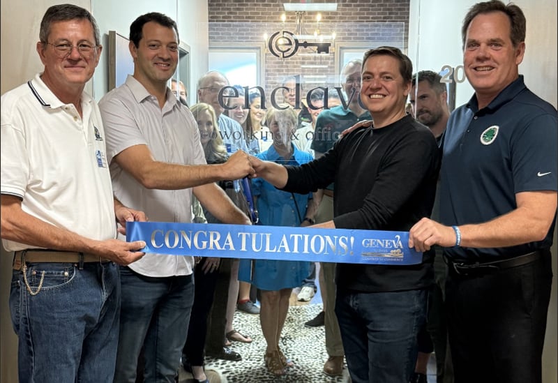 The Geneva Chamber of Commerce recently celebrated the grand opening of Enclave Coworking.