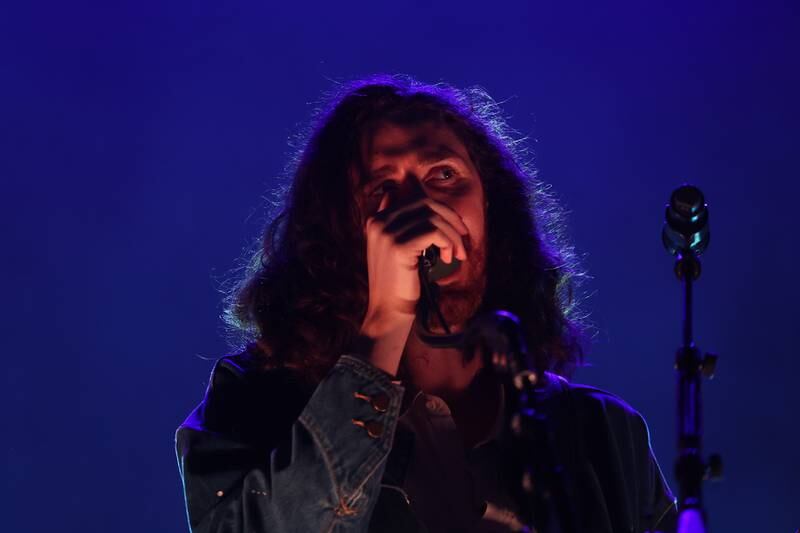 Hozier closes out the night on the Bud Light stage at Lollapalooza on Aug. 1, 2024 in Chicago.