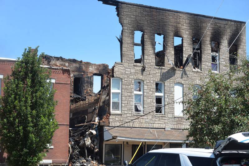An early morning fire at 406 East Third Street in Sterling destroyed the 3-story building.